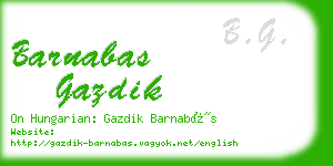 barnabas gazdik business card